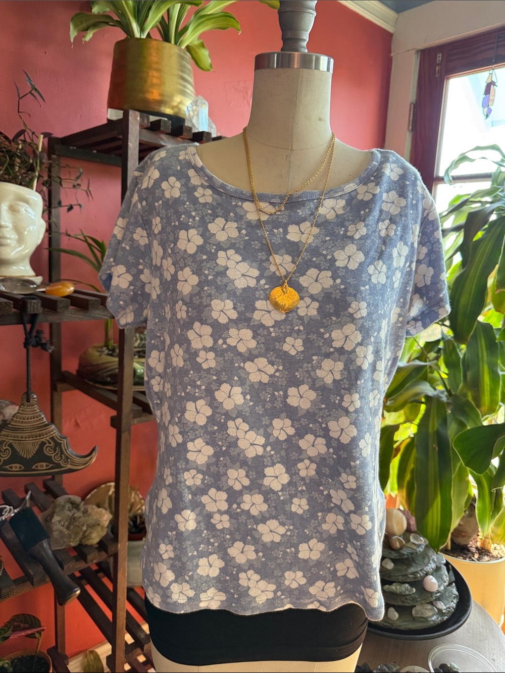 Columbia Lavender Floral Short Sleeve Tee